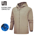 2025 Wholesale Men's Windbreaker Jacket - Autumn Hooded Coat Outdoor Zipper Jacket Plus Size Fashion Outerwear