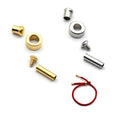 New Stainless Steel Jewelry Findings Components 18k Gold Plated Clasp Four Set Tube Bead End Caps for Cord Rope Bracelet Making
