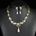 Multi-style Hot Selling Crystal Flower Jewelry Set Necklace Earrings Pearl Jewelry Set for Women