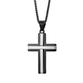 Different Color Tarnish Resistant Stainless Steel 18k Gold Plated Cross Pendant