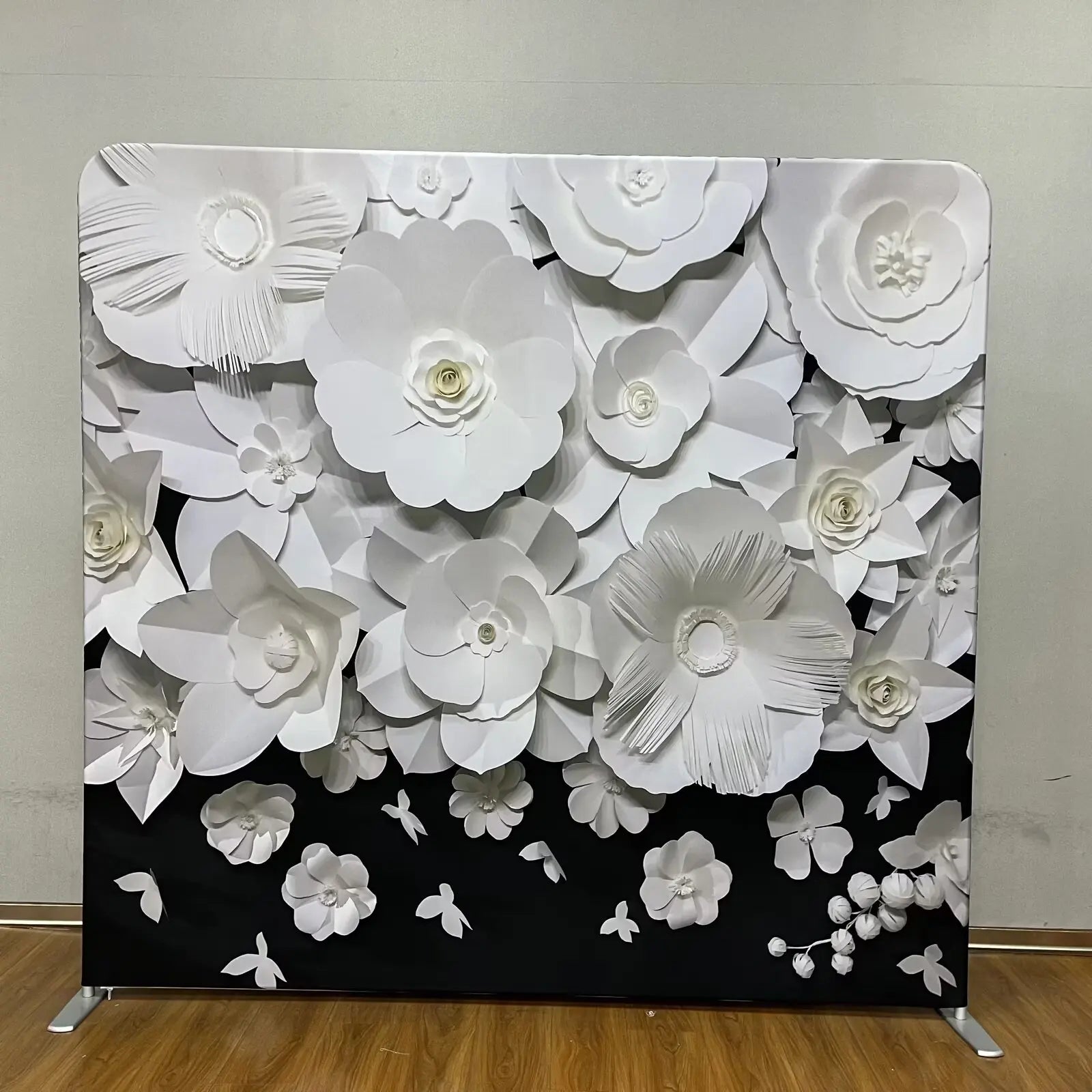 Easy Fabric Display Backdrop Stand with 8'x8' Tension Fabric Pillow case Photography Backdrop Stand Photographer  Studio