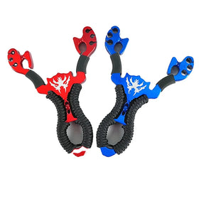 Powerful Outdoor Hunting Three-Card Slingshot New Zinc Alloy Competitive Catapult Toy for Shooting