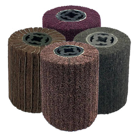 Metal Refinishing Flap Wheels Elastic Nylon Fleece Non Woven Abrasive Brush Stripping Grinding Paint Rust Oxidation Removal OEM