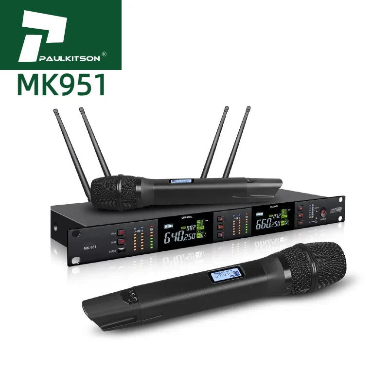 Paulkitson MK951 True Diversity Professional Music System Microphone and UHF Wireless Microphone Accessories