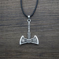 Retro Viking Style Double Axe Triangle Compass Necklaces Fashion Punk Amulet Men's Jewelry Gift