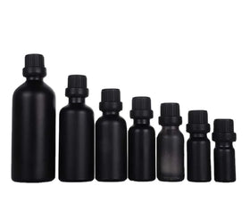 Wholesale 5ml 10ml 15ml 20ml 30ml 50ml 100ml 30ml Matte Black Frosted Glass Dropper Bottle Cosm with Childproof