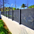 Modern Style 6 Feet Eco-Friendly Privacy Aluminum Fence with Powder Coated Finish for House Villa Courtyard Outdoor