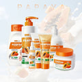 Natural Papaya Vitamin C Extract Skin Care Set Organic Brightening Moist Face Body Care Kit 16% Amino Acid Cleanser Serum Lotion