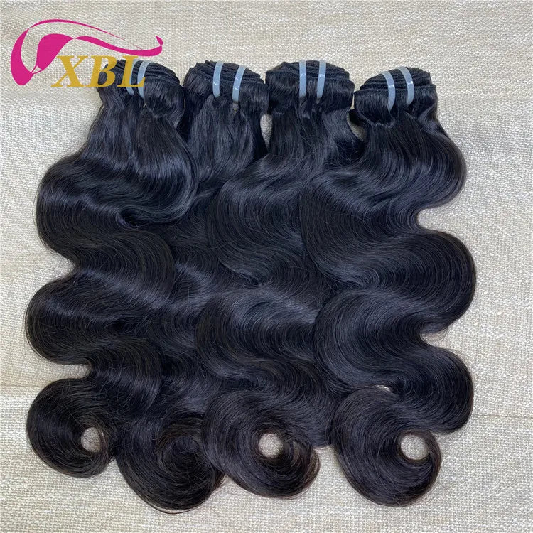 XBL 30 Inches Raw Indian Body Wave Bundles Cuticle Aligned Salon Grade Single Donor