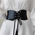 Women's PU Leather Skinny Elastic Waist Corset Belt Stretch Retro Black Brown Customized Color Classic Casual Simple Tie