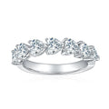 Moissanite Ring Silver 18K Gold Plated Finger Heart 4x4mm Moissanite Finger Ring