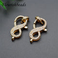 New Arrival Gold Plated Micro Pave Zircon Large Lobster Clasp for Jewelry Making