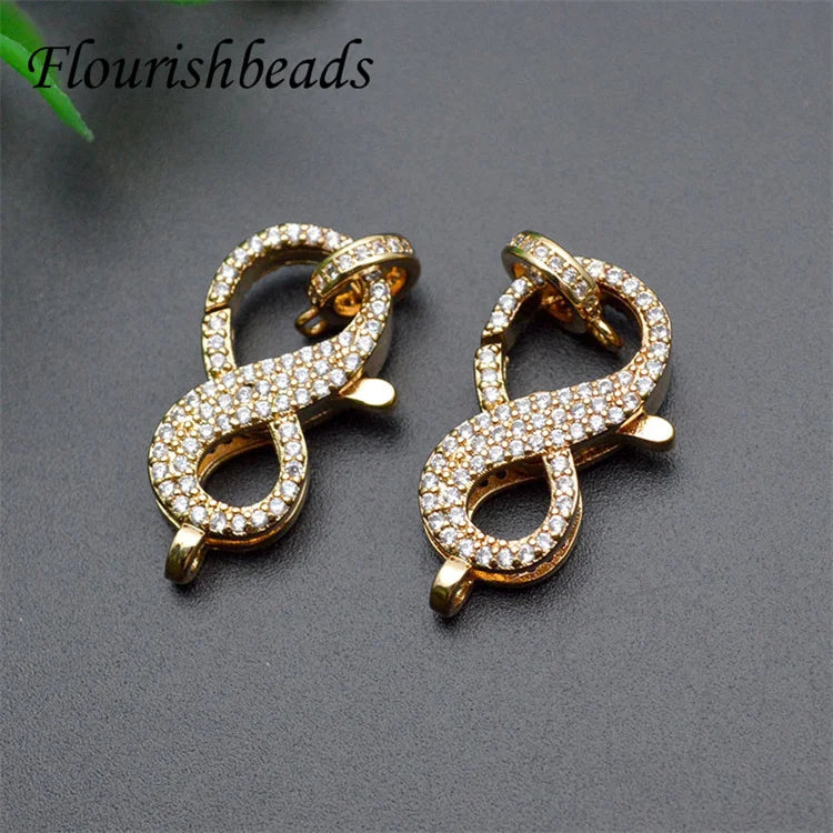 New Arrival Gold Plated Micro Pave Zircon Large Lobster Clasp for Jewelry Making