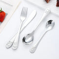 18/8 Creative Bear Handle Stainless Steel Flatware Set Cute Fork Spoon Knife Silverware Children's Cutlery Set