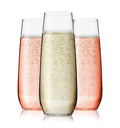 9oz Shatterproof Wedding champagne Flutes Made of Durable Premium Hard Recyclable clear Plastic BPA-Free Not Dishwasher Safe