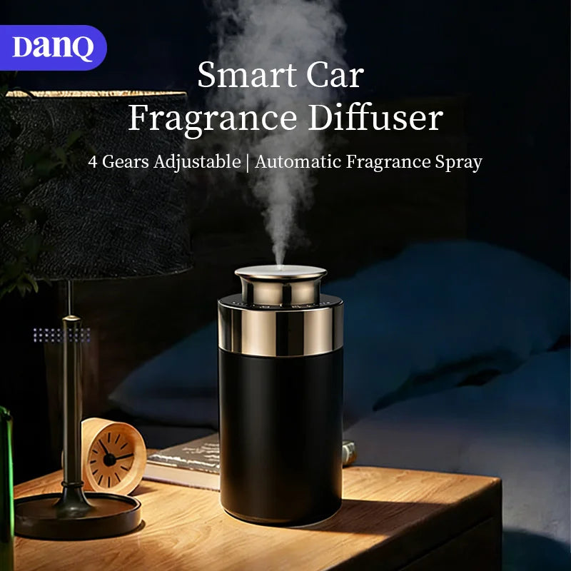 DANQ Pure Essential Waterless Car Air Aroma Diffuser Wholesale 2000Ah Battery Smart Essential Oil Nebulizer Car Aroma Diffuser
