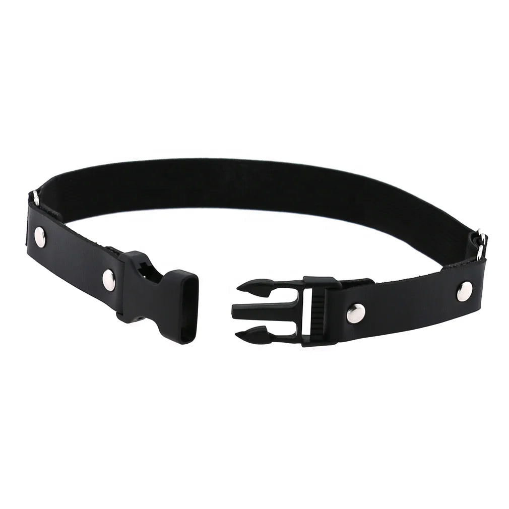 Simple Punk Goth Leather Buckle Garter Belt Elastic Leg Ring Fashion Accessory Ankle Chain