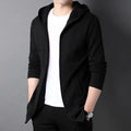 High End New Brand Designer Casual Fashion Stand Collar Korean Style Zipper Jackets for Men Solid Color Hooded Coats Men Clothes