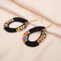 Go2Boho Bohemian Classy Multicolor Dainty Beaded Jewelry Delicate Braided Water Drop Earrings for Women Elegant Wedding Gifts