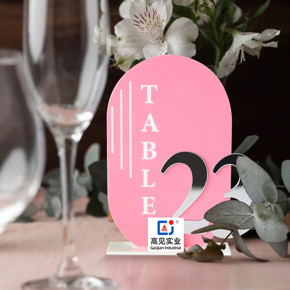 Factory Price Modern Arch Shaped Table Number Stand for Wedding Reception Anniversary Party Restaurant Event