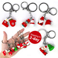 New Designer Custom couple red Colorful PVC Rubber Keychain Rings cute cartoon 3D Christmas souvenirs gift keychains bulk