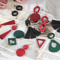 HOVANCI Wholesale Wooden Earrings Bulk Boho Beachy Geometric Triangle Blanks Wood Earrings
