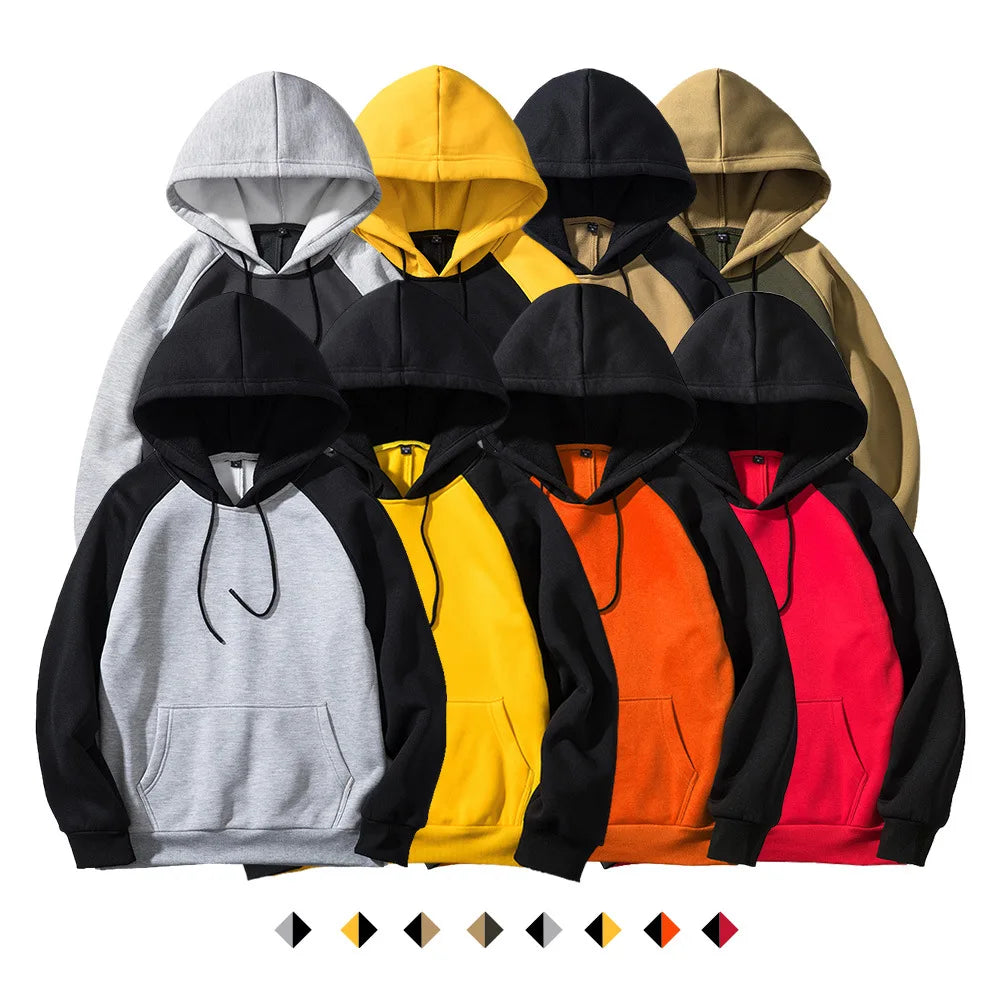 Fitspi Wholesale Fleece Men's Sweater Street Color Hooded Coat Multicolor Mixed Colors Hoodies Dropshipping for Wish Ebay