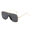 New Design Ins Style Luxury Metal Frames Oversized Sunglasses 2022 Women Men Shades Uv400 Custom logo Classic One-piece Lens