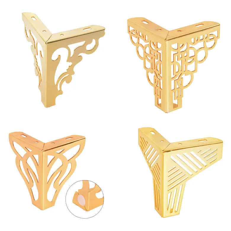 Modern Kitchen Chrome Iron Sofa Legs Replacement Cabinet Feet Bed Leg Gold Polished Furniture VT-03.136