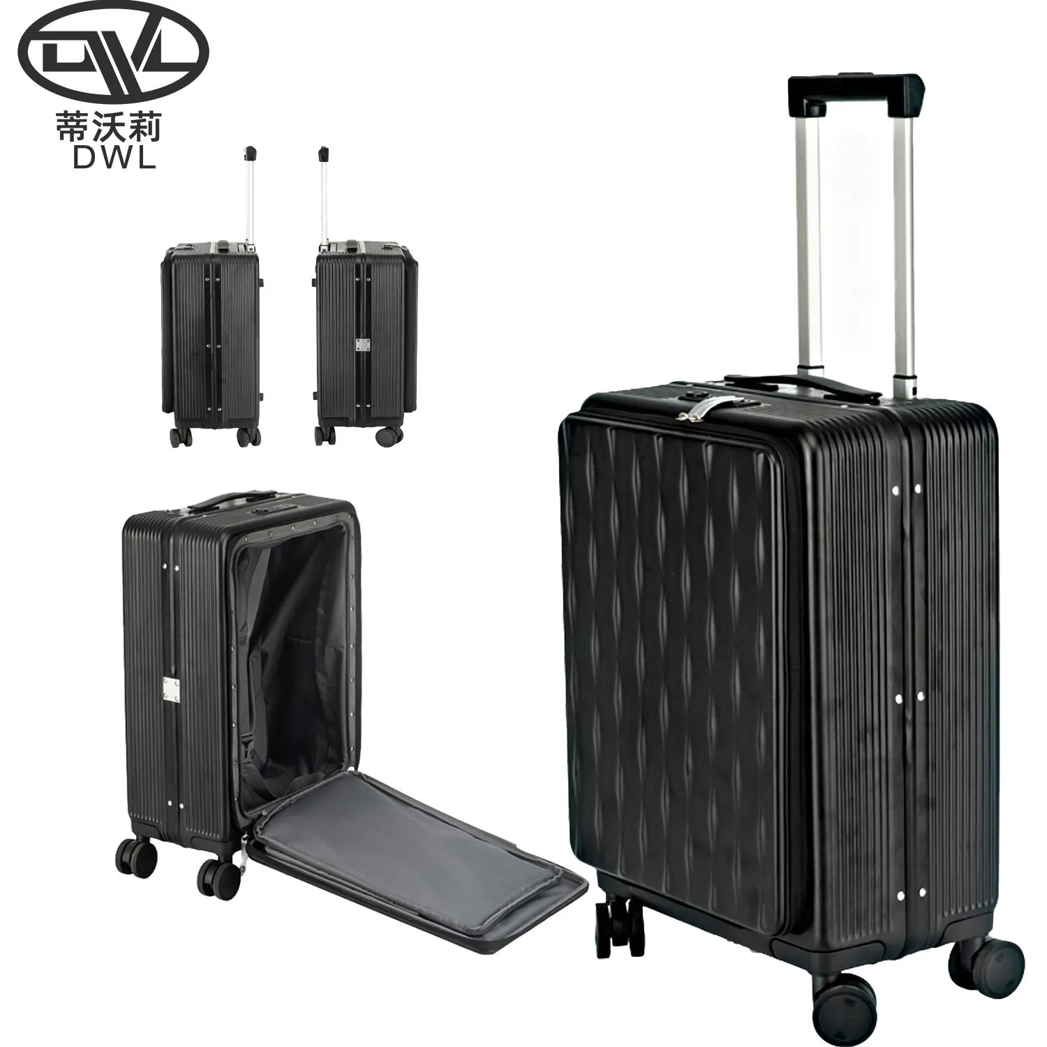 Luxury Aluminum Frame Luggage TSA Approved Oversized Checked Durable Suitcase with Front Open Feature Heavy Duty for Men Women