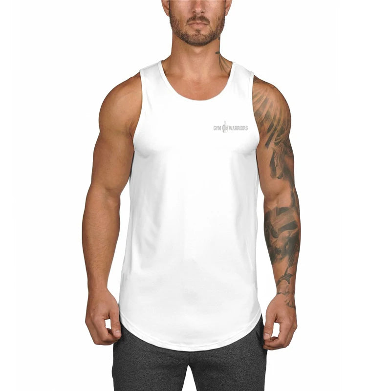 Brand Quality Mens Gyms Tank Tops Bodybuilding Stringer Tanktop Fitness Men Sleeveless Shirts O-Neck Tank Tops Men Workout
