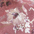 Custom Bohemian Embroidered Tulle Fabric 100% Polyester Stretch Material with Colorful Sequins Knitted Technics for Weddings