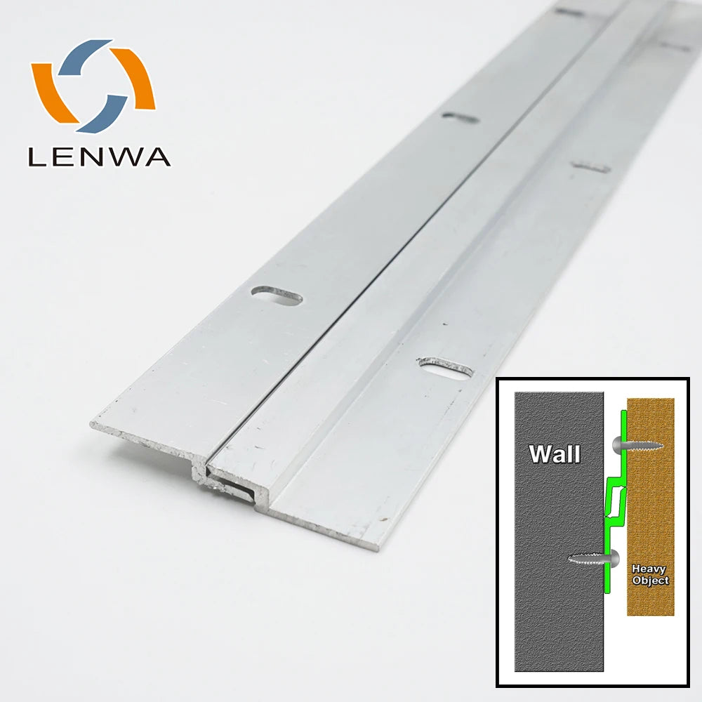 LENWA Factory Aluminum Panel Hanger Clips for Wall Heavy Duty Fixing System Wall Mounting French Cleat Split Batten