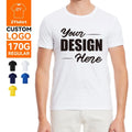 ZYtshirt Wholesale Custom Logo 170GSM Cotton Spandex Soft Stretch T-Shirt with Anti-Shrink & Colorfast Printing
