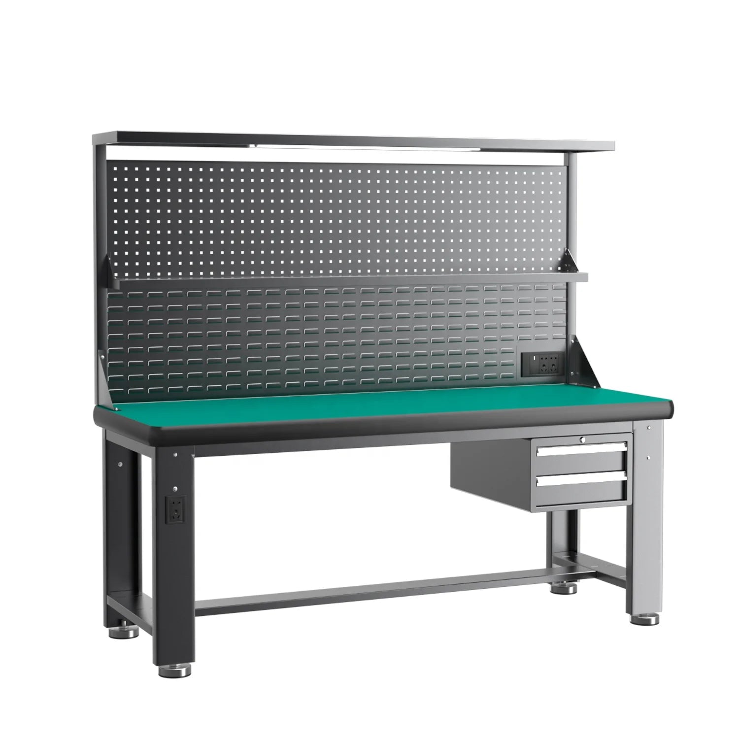 Assembly Production Line Heavy Duty Anti-Static Cold Rolled Steel Workbench Workstation with Drawers OEM 3-Year Warranty