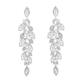 Hot Selling Geometric Long Alloy Flower Earrings in Europe and America Exaggerated Metal Piece Gold Earrings Female Earrings
