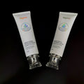 Custom 100g PE Face Wash Empty Cosmetic Containers Color Plastic Packaging Tubes Acrylic Cap Matte Surface 35mm Diameter