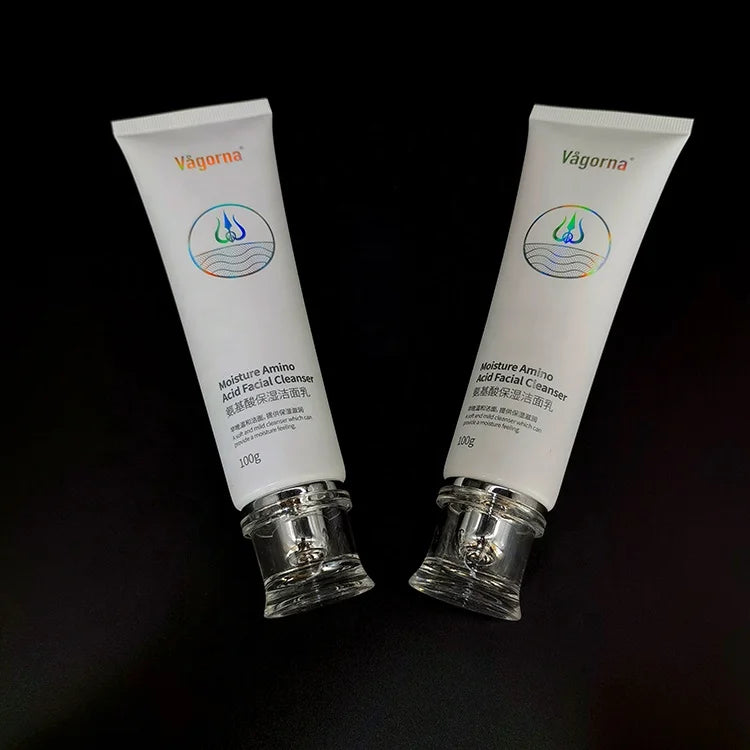 Custom 100g PE Face Wash Empty Cosmetic Containers Color Plastic Packaging Tubes Acrylic Cap Matte Surface 35mm Diameter