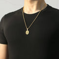 Stainless Steel Virgin Mary Pendant Necklace Original Design Titanium Steel Men's Pendant Hip Hop Accessories