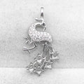Sterling Silver 3*3mm Semi Mount Pendant Empty Frame Blank Support Setting S925 Base Holder Without Center Stone for DIY Inlay