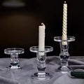 Roman Light Luxury French Vintage Crystal Candle Holders Glass Aromatherapy Candle Dinner Wedding Decorations