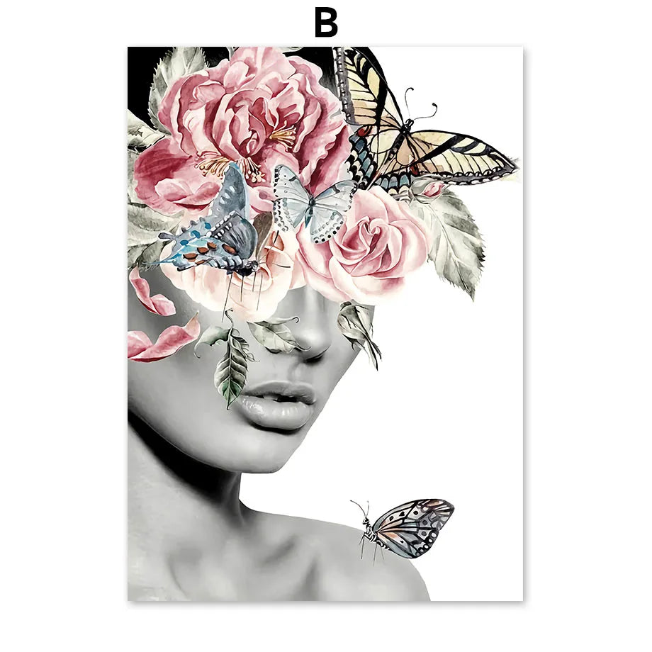 Diamond Painting Abstract Girl Flower Fashion Character Diamond Embroidery Art Cross Stitch Kit Nordic Poster Mosaic Decoration