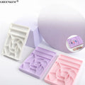 New Nail Gel Polish Palette Multi Grid Design Plastic Nail Color Display Tray Nail Polish Palette