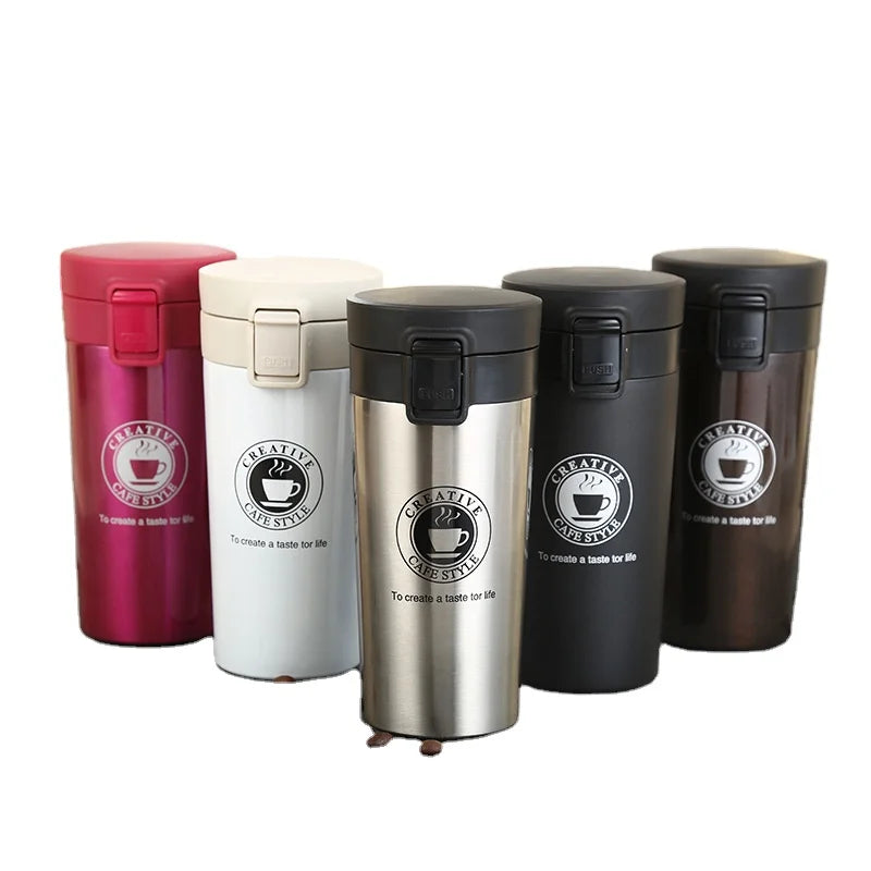 380 ml 510 ml Leakproof Insulated Color Custom Vacume Stainless Steel Travel Car Mug Reusable Coffee Mug Cup with Lid