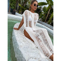 Women's 2025 Quick Dry Athletic Swimwear New Material 4-Way Stretch Crochet Resort Swimsuit Beach Cover-up Dress 1 Piece
