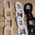 Natural Photo Props Rustic Decor Wooden 3 Link Wood Chain Link for Home