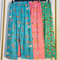 New Arrival Women & Unisex Breathable Summer Sleep Pants Custom Allover Print Pajamas with Elastic Waist and Short Sleeve