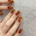 Wholesale Temooi 24Pcs ABS French Design Press on Nails Short Square Elegant with Nail Glue Elegant Packaging Finger Application