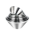 Japanese Double Wall Stainless Steel Salad Mixing Bowl Soup Noodle Large Bowl Ramen Pasta Bowl Set for Restaurant