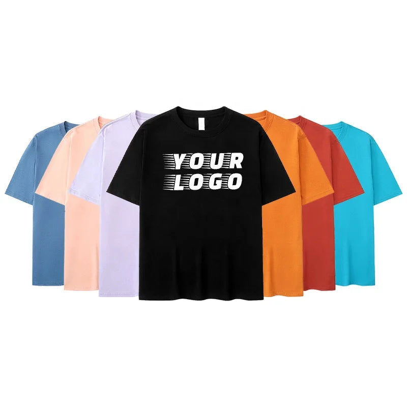 TOP Sale Men Tee Shirt Custom Printed Pictures Tshirts Printing Logo 100% Cotton Tshirt  Casual Quantity Unisex